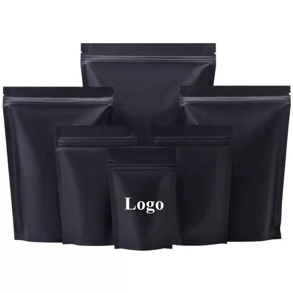 Personnalisez les sacs en mylar en PVC PE à faible Moq imprimés sur mesure refermables Stand Up Pouch Ziper Top Sac en plastique doux au toucher Sacs d'emballage auto-scellants de qualité alimentaire avec logo personnalisé