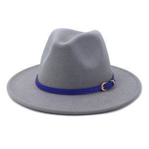 Chapeaux Panama unisexes pour femmes et hommes, nouvelle mode 20 couleurs en Stock, chapeau Fedora en feutre de laine à large bord, vente en gros, casquette de Cowboy Jazz, 2020