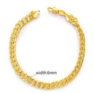 2020 nouvelle mode 6 mm 21 cm luxe hommes Bracelet en or plaqué or 18 carats argenté Bracelets en or Rose pour hommes femmes Jewelry207r