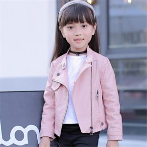 2020 nouvelle mode filles Pu fermeture éclair vestes Cool veste pour fille veste haute qualité belle veste en cuir enfants en cuir vêtements manteau