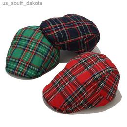 2020 nouvelle mode Plaid bérets chapeau couleur gavroche casquettes Gatsby chapeaux conduite Cabbie casquette Peaky Blinder pour hommes femmes chapeau L230523