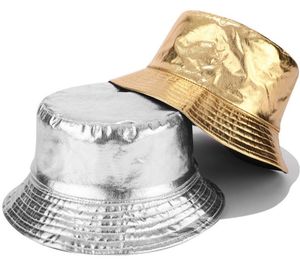 2020 Nieuwe Mode PU Hip Hop Caps Emmer Hoeden Voor Mannen en Vrouwen Hoed Lederen Bobs Panama Bapa Hat