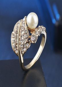 2020 Nouvelle mode Rose Pearl Big anneaux pour femmes Bijoux Bijoux vintage Gold Placing Ring Party Accessoires Cadeaux 4661162