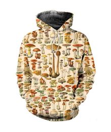 2020 Nieuwe mode sweatshirt mannen/vrouwen hoodies paddestoelen grappige print 3d sweatshirts gratis verzending MH0338