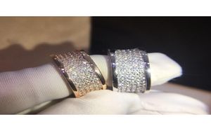 2020 Mujer en forma de equipo con diamante Gold Ring Diseñador de moda Joyería de boda para mujer con sello 5717667
