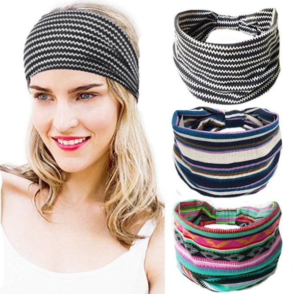 2020 nuevas niñas de algodón para mujer tocado elástico gran oferta turbante accesorios para el cabello Headwear Yoga Run vendaje bandas para el cabello diademas anchas