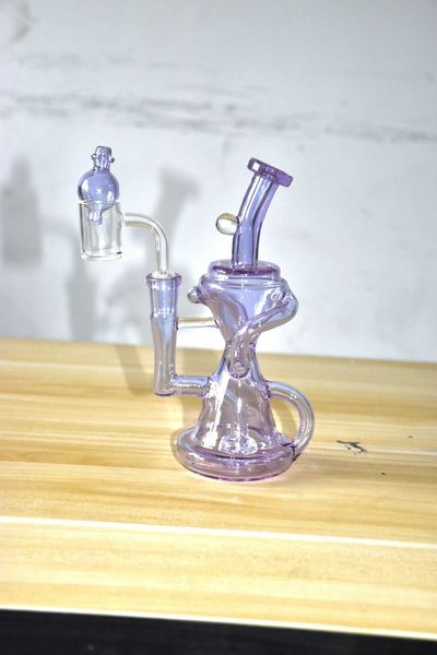 Narguilé violet, tuyau de plate-forme pétrolière en verre carta, joint de 14 mm, bienvenue sur commande