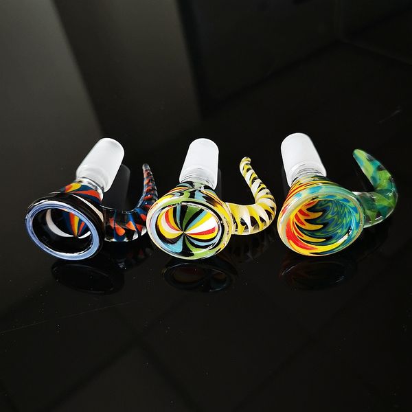 2020 New Heady bol en verre 14.5mm Homme Joint coloré bol en verre For Smoking Pipes en verre Bongs gratuite DHL XL-SA17