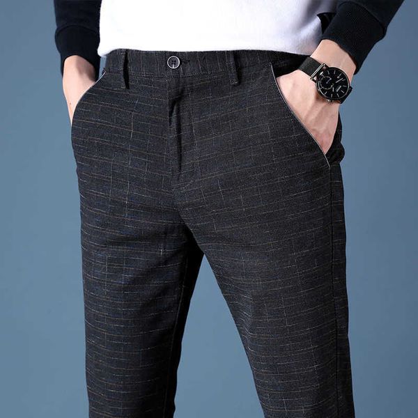 2020 nuevos pantalones de alta calidad hombres moda pantalones casuales hombres traje de negocios recto pantalones marca pantalones para hombre tamaño 38 y0927