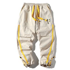 2020 New Hip Hop Joggers Cargo Pants Men Harem Long Pants Multi-Pocket Ribbons Man Sweatpants Streetwear Casual Mens 4XL