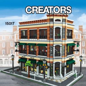 2020 Nuevo en stock Librería y Star Coffee Tree House Bloques de construcción Ladrillos City Street View Toys para niños Regalos de Navidad X0902