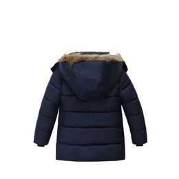 Jacket voor jongensmerk Hooded Winter Jackets For Teenagers Boys Dikke lange jas Kinderkleding LJ201203