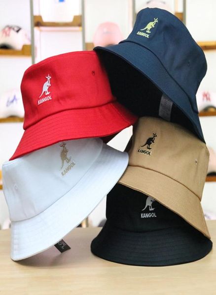 2020 New Kangol Broidered Bucket Hats Animal Pattern Sun Chaps Shade Flat Top Fashion Tapon de serviette pour couple Voyage A31456 C08857286
