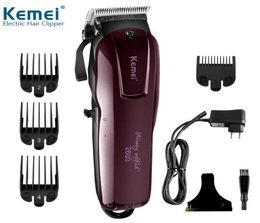 2020 NOUVEAU KEMEI 2600 RAGNER DE BARGE ÉLECTRIQUE PROFESSIONNELLE 100-240V Hair rechargeable Clipper Titanium Couteau Hair Machine K3994636