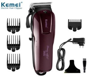 2020 NOUVEAU KEMEI 2600 RAGNER DE BARGE ÉLECTRIQUE PROFESSIONNELLE 100-240V Hair rechargeable Clipper Titanium Couteau Hair Machine K3994636