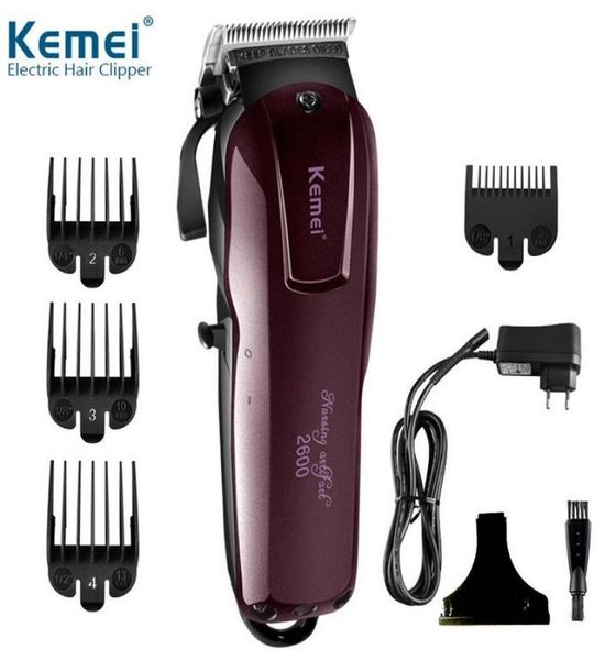 2020 NUEVO KEMEI 2600 Profesional Barba Electric Stave 100-240V Cañador recargable Cuchilla Titanium Cortero de cabello K2683152