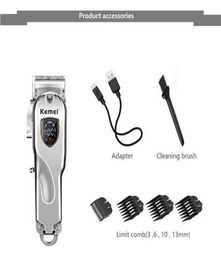 2020 New Kemei KM2010 Electric Professional Barber Clippers Local Gold Crossborter Pro Hair Shaver Trimmers Newcli4079183
