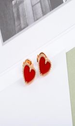 Collier et boucles d'oreilles en calcédoine rouge, nouveau design de bijoux porte-bonheur, élégant et à la mode, amour, 7436458, 2020