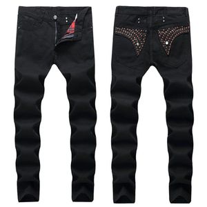 2020 nouveaux hommes droites Slim Fit Biker Jeans avec fermeture éclair vêtements pour hommes Distrressed Hole Streetwear Style luxe Robin Jeans253l