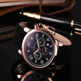 2020 nueva marca MONTBLAN, serie de seis puntadas, aguja pequeña, segundos de funcionamiento, alta calidad, relojes de moda de lujo para hombres, be334y para hombres