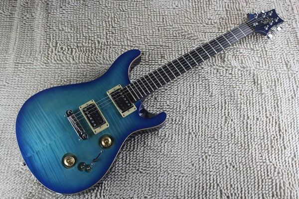 2022 nuevo uno con un puente de cuerdas diapasón con incrustaciones de pájaros ARTIST SERIES guitarra eléctrica azul