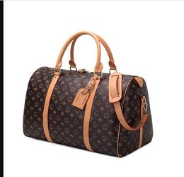 Luxe mode mannen dames reizen plunje tassen merk designer bagage handtassen met slot grote capaciteit sporttas maat 54 cm fee
