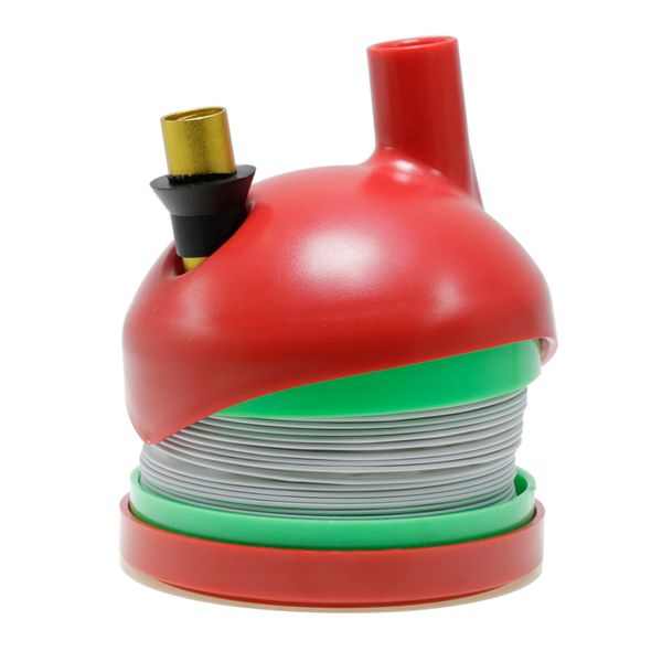 2020 Nouveau tuyau de fumer en plastique rouge pliant télescopique pratique pour transporter le tuyau vert Caterpillar Recycle OEM peut mettre votre logo sur