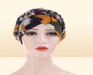 2020 Nouveau imprimé Muslim Turban Hijab pour les femmes Bohemia Cap Cap arabe Tête d'intérieur Hijabs Bonnet Femme Musulman Turbante Mujer X08034658039