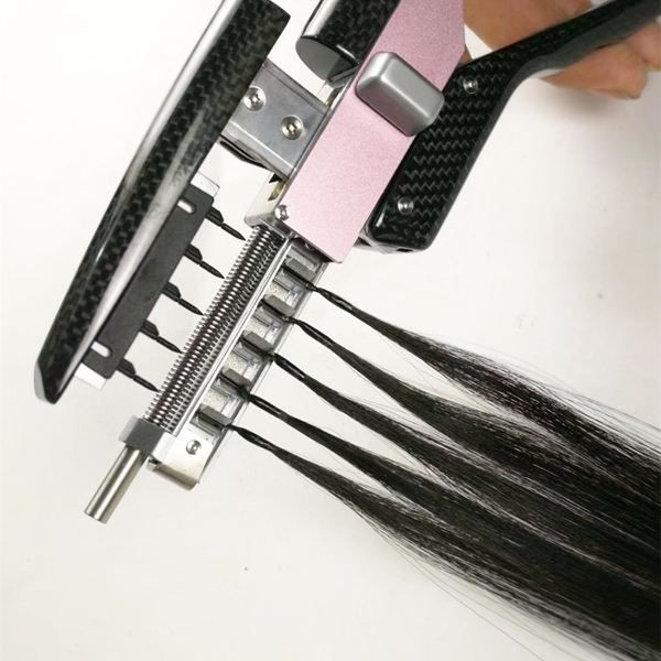2020 Nouveau produit 6d Tip Extensions de cheveux Produits de deuxième génération Cuticules alignées Micro Ring Bead Loop Extensions de cheveux humains 100strands