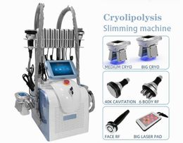 Nieuwe professionele 40k Strong Strong Ultrasone Cavitation Vacuum Vet vriesmachine Slankvormige lichaamsvorm Spa Cellulitis Facial Cold Treatment