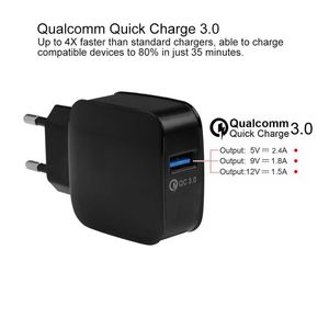 charge rapide 3 0 18w chargeurs muraux usb rapides adaptateur chargeur usb prise ue usa