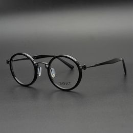 2020 nova rodada antigo designer óculos personalidade casal modelos óculos quadro masculino miopia óculos de prescrição frame296K