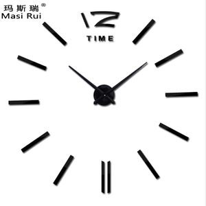 2020 nouvelle vente horloge murale horloges reloj de pared montre 3d bricolage acrylique miroir autocollants quartz moderne décoration de la maison livraison gratuite LJ201208