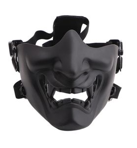 2020 Nieuwe enge glimlachende spook half gezichtsmasker vorm verstelbare tactische hoofddekselbescherming Halloween kostuums accessoires3320757