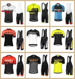 2020 Nuevo conjunto de Jersey de ciclismo del equipo Scott para hombre, verano, transpirable, de secado rápido, ropa de bicicleta de carretera de manga corta, trajes de bicicleta Mtb Sportsw7629234