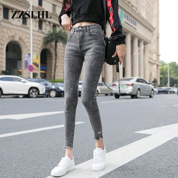 2020 nouveau Skinny femmes jean Denim pantalon extensible coton tissu femme crayon pantalon gris dames long pantalon jean