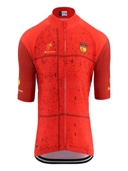 2020 Nuevo equipo nacional de España Triatlón Camiseta de ciclismo ajustada hombres verano fresco ropa de bicicleta de carretera transpirable Antisudor carreras cyclin9555932