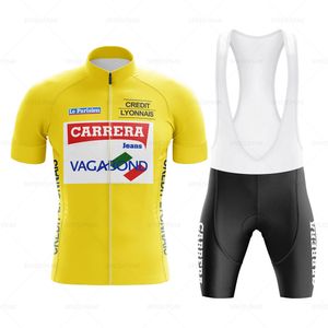 2024 nouveau Maillot de cyclisme CARRERA 19D ensemble short et haut de vélo Ropa Ciclismo HOMMES été séchage rapide Maillot de vélo bas vêtements