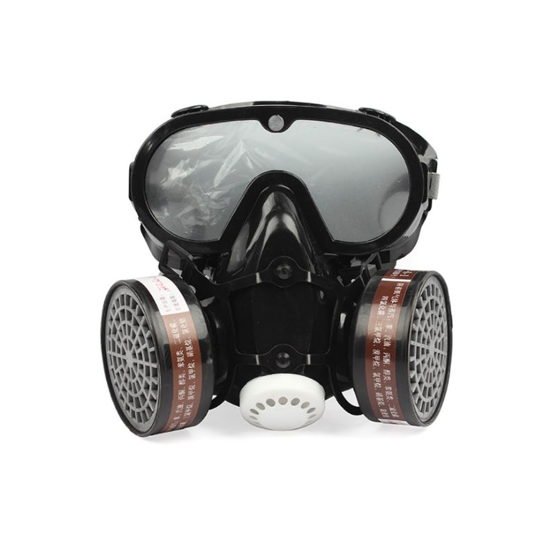 Style 2 In 1 Industrial Dustproof Anti-dust Anti-toxin Goggle Eyes Nose Mouth Protection Respirator Gas Safety