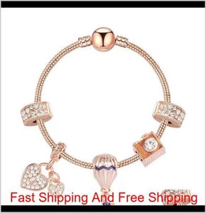 2020 Nouveau Style Charm Bracelet Femmes Mode Perles Bracelet Bracelet Plaqué Or Rose DIY Pendentifs Bracelets Bijoux Filles U4Tnf F82Ty2852765