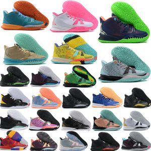 The 7 Mens Ky Rie VII Mannen Basketbal Schoenen Irvings 7s Release Data Sea Mystery Egypte Alien Black Green Youth Zooms Sport Sneakers 7-12