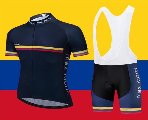 2020 Nuevo equipo azul Colombia Ciclismo Jersey personalizado Road Mountain Race Top max storm ciclismo jersey conjuntos de ciclismo27270614589893