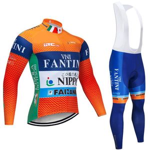 2020 NIEUWE TEAM VINI FIETSJERSEY 20D fietsbroek set Ropa Ciclismo Winter thermische fleece pro FIETSJAS Maillot wear192F