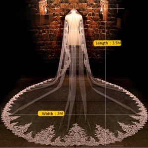 2020 New Three Meters Lace Bridal Wedding Veils Long Hot Cheap Luxury Cathedral Length Bridal Veils Vintage l