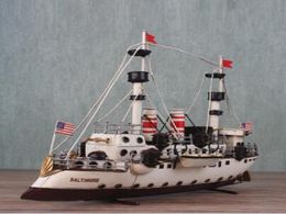 2020 nouveau modèle de bateau à voile en étain bateau de guerre océan nautique modèle de bateau de croisière militaire moulé sous pression rétro Autos De Juguete modèle de bateau Child4661602