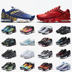 Tn Plus 3 Hardloopschoenen Heren Dames TN 3 Triple Wit Zwart Laser Blauw Radiant Red Zebra Obsidian Neon Bred Heren Trainers Outdoor Sneakers