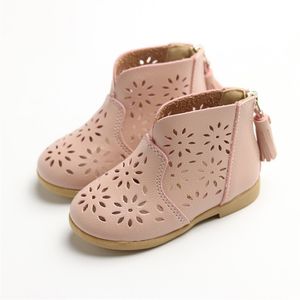 Botas de niña pequeña para niños Niños PU Botas cortadas de PU Niñas Princesa Primavera Otoño Zapatos para niños LJ201201
