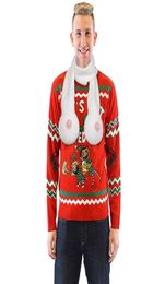 2020 Nouveaux foulards chauds unisexes Foulards de seins drôles Gag Prank Cadeaux de Noël Bachelor Bachelorette Ugly Christmas Festive Scarf2742477