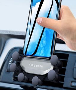 2020 Nuevo soporte de teléfono de automóvil universal GPS GPS Soporte de automóviles de gravedad multifuncional para iPhone 11 Huawei Samsunng en el automóvil Ventilación de aire CLI2414062