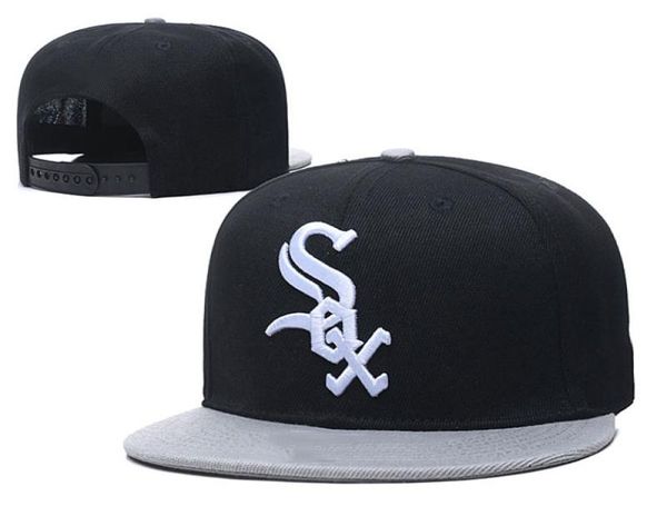 2020 New White Sox Hommes et femmes ajustés Bone Hiphop Snapback Caps broderie Impression Snap Back Baseball Cap Hats1092842